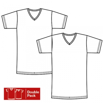 V Shirt 1/4 Arm Doppelpack Flash Basic ISAbodywear(ISAfpd315124)